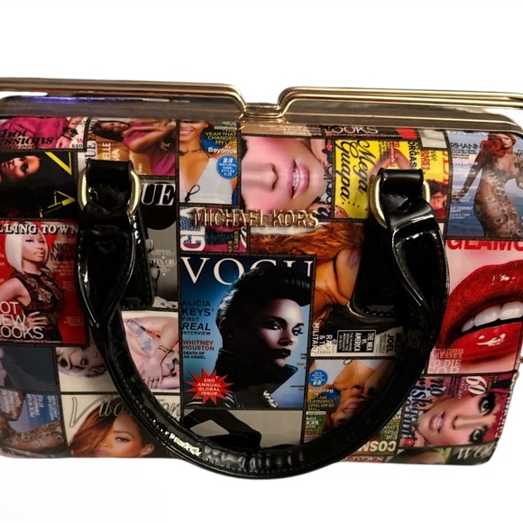 Michael Kors Handbags - Michael Kors Multicolor Magazine Print Women's Bag
